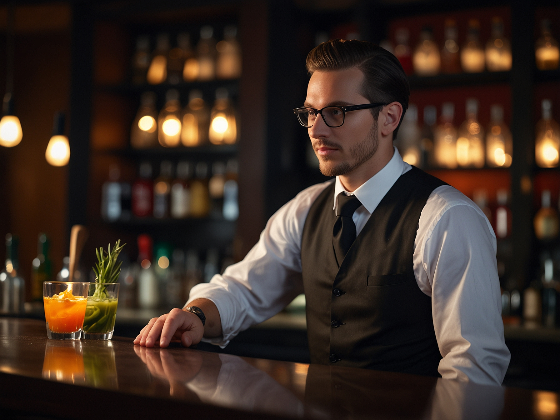 Cocktail preparation at Kulosaaren